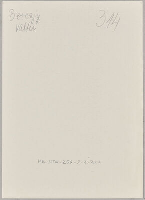 Berenjy, Valter, 24.7.1900. Policijski karton