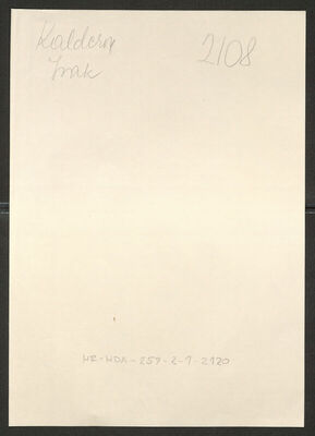 Kalderon, Isak, 1927. Policijski karton