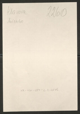 Klavora, Milenko, 6.9.1922. Policijski karton