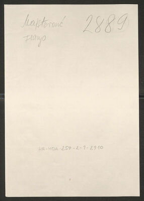 Majstorović, Franjo, 8.11.1901. Policijski karton