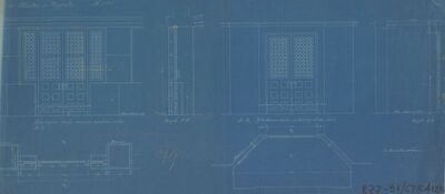 Crkva Sv. Blaža, vjetrobrana vrata glavnog ulaza/pogledi, tlocrti, presjek