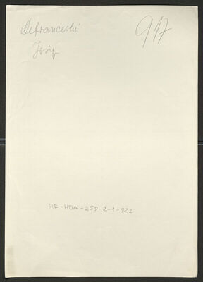 Defranceski, Josip, 26.7.1888. Policijski karton