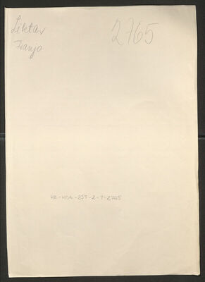 Liktar, Franjo, 1902. Policijski karton