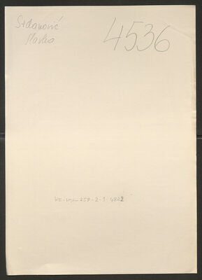 Srdanović, Slavko, 10.8.1898. Policijski karton