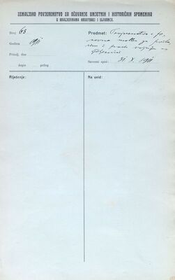 Zamolba za besplatnu vožnju na željeznici i oprost poštarine