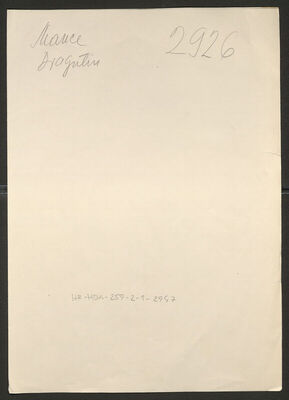 Mance, Dragutin, 14.4.1912. Policijski karton