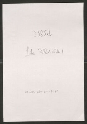 Rozahedji, Lota, 28.9.1912. Policijski karton