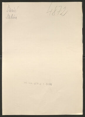 Šarić, Salin, 4.5.1913. Policijski karton