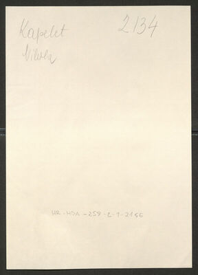 Kapalet, Nikola, 1921. Policijski karton