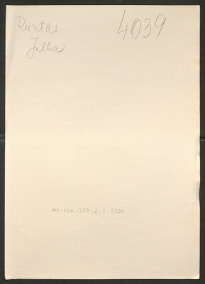 Runtas, Julka, 25.3.1924. Policijski karton