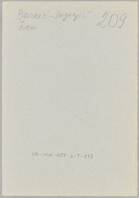 Barkić-Dugonjić, Ivan, 12.4.1909. Policijski karton