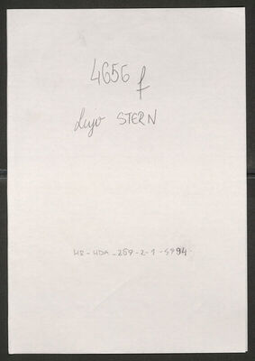 Stern, Lujo, 20.1.1875. Policijski karton