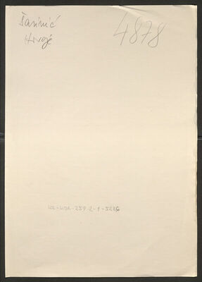 Šarinić, Hrvoje, 4.4.1919. Policijski karton