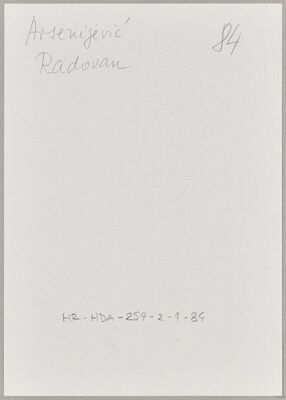 Arsenijević, Radovan, 17.4.1911. Policijski karton