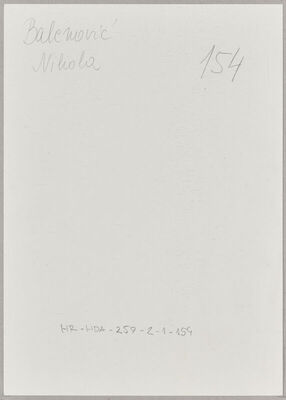 Balenović, Nikola, 5.5.1913. Policijski karton