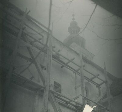 Lepoglava - Župna crkva, skela na zapadnoj fasadi, detalj