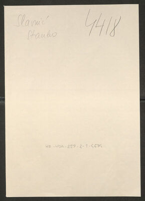 Slavnić, Stanko, 2.10.1904. Policijski karton