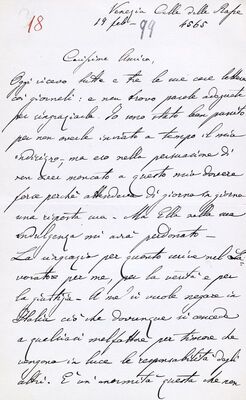 Br. 18 – Cara Amica! = Draga prijateljice!, pismo