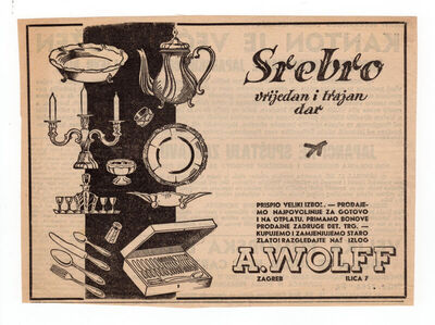 A. Wolff Srebro vrijedan i trajan dar