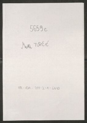 Turčić, Mara, 1917. Policijski karton