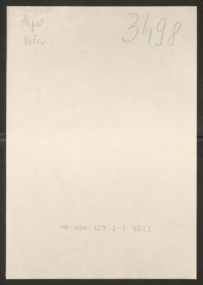 Papo, Vida, 6.7.1910. Policijski karton