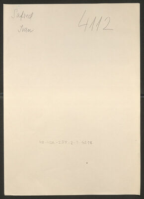 Safred, Ivan, 23.4.1893. Policijski karton