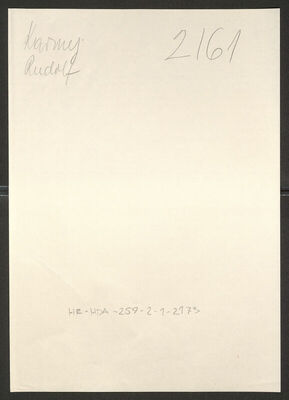 Karmelj, Rudolf, 14.12.1921. Policijski karton