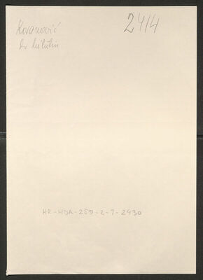 Kosanović, Milutin, 1916. Policijski karton