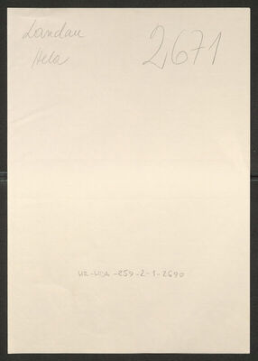 Landau, Hela, 25.6.1912. Policijski karton