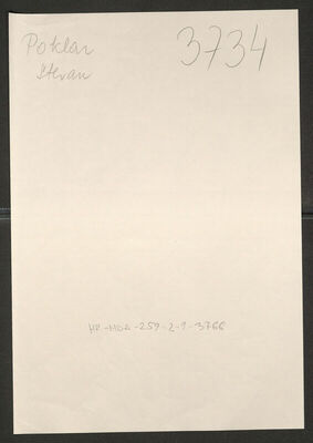 Poklar, Stjepan, 8.8.1916. Policijski karton