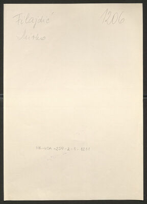 Filajdić, Mirko, 6.3.1920. Policijski karton