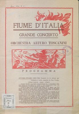 Fiume d'Italia : grande concerto : orchestra Arturo Toscanini