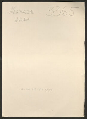 Neumann, Hinko, 21.5.1904. Policijski karton