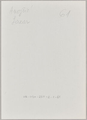 Anojčić, Lazar, 15.3.1895. Policijski karton