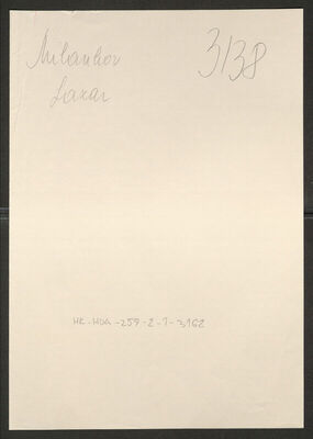 Milankov, Lazar, 28.3.1908. Policijski karton