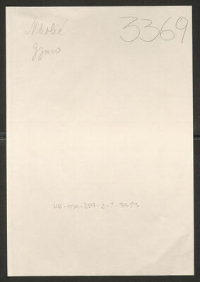 Nikolić, Đuro. Policijski karton