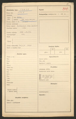 Šimić, Ivan, 3.3.1902. Policijski karton