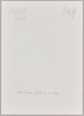 Balač, Jovo, 18.7.1905. Policijski karton