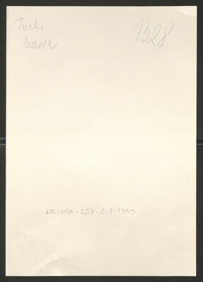 Fuchs, Marta, 7.11.1927. Policijski karton