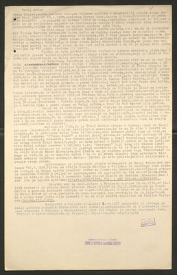 Salaj, Antun, 1905. Policijski karton