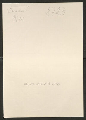 Lemaić, Pepa mlađi, 1915. Policijski karton