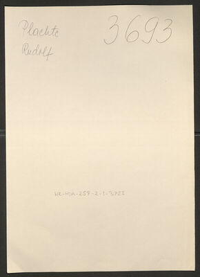 Plachte, Rudolf, 21.7.1914. Policijski karton