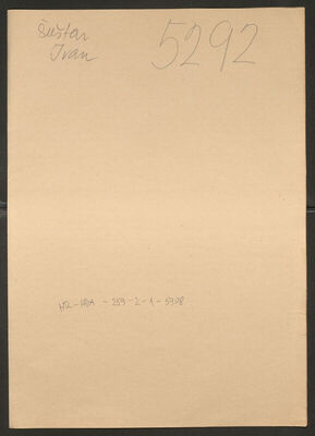 Šuštar, Ivan, 15.8.1903. Policijski karton