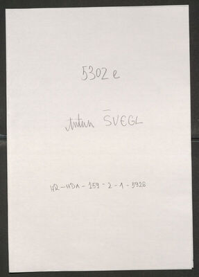 Švegl, Antun, 1889. Policijski karton