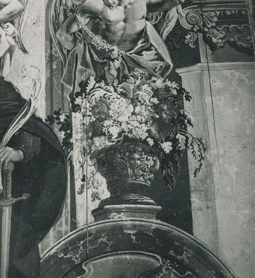 Lepoglava (Gorica) - Kapela sv. Ivana Krstitelja, unutrašnjost, detalj zidne slike