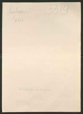 Mustafovvić, Bećir, 1913. Policijski karton