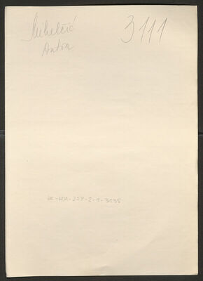 Mihelčić, Anton, 18.12.1910. Policijski karton