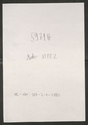 Vitez, Mirko, 26.10.1898. Policijski karton