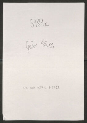 Šram, Gašo, 24.10.1892. Policijski karton