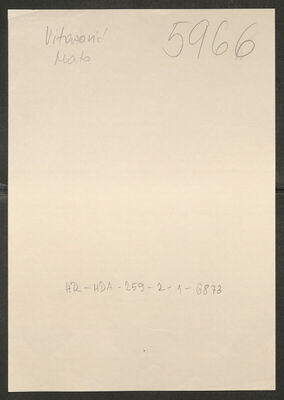 Vitasović, Mato, 1920. Policijski karton